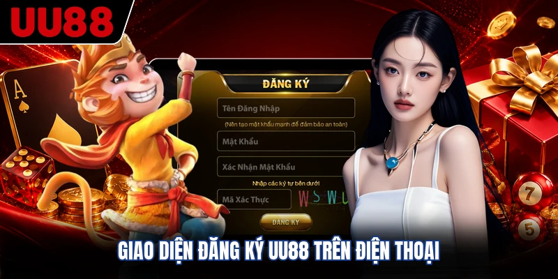 Giao diện đăng ký UU88 trên điện thoại